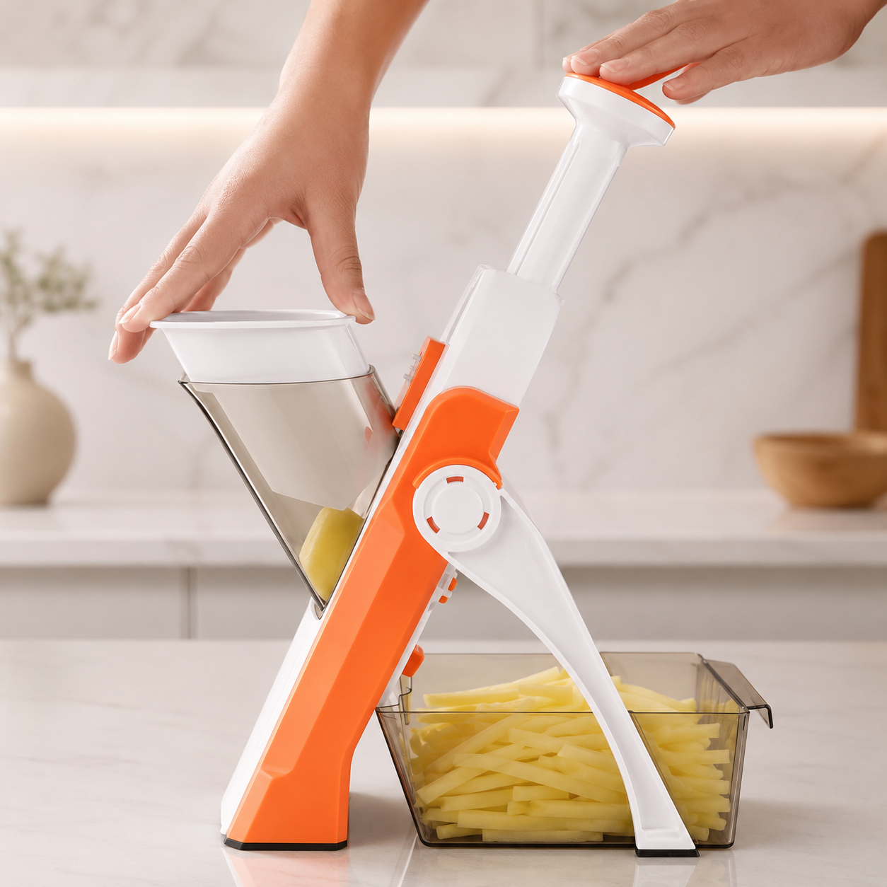 5 in 1 Vegetable Slicer with Collecting Tray