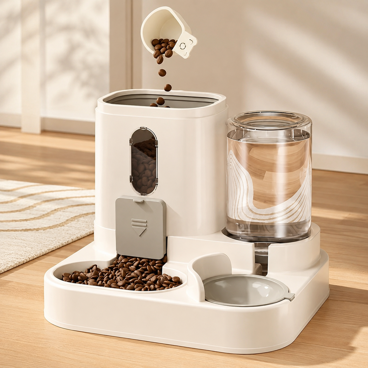 Automatic Pet Feeder and Water Dispenser for Dogs and Cats