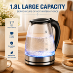 1.8L Electric Glass Kettle with LED Illumination