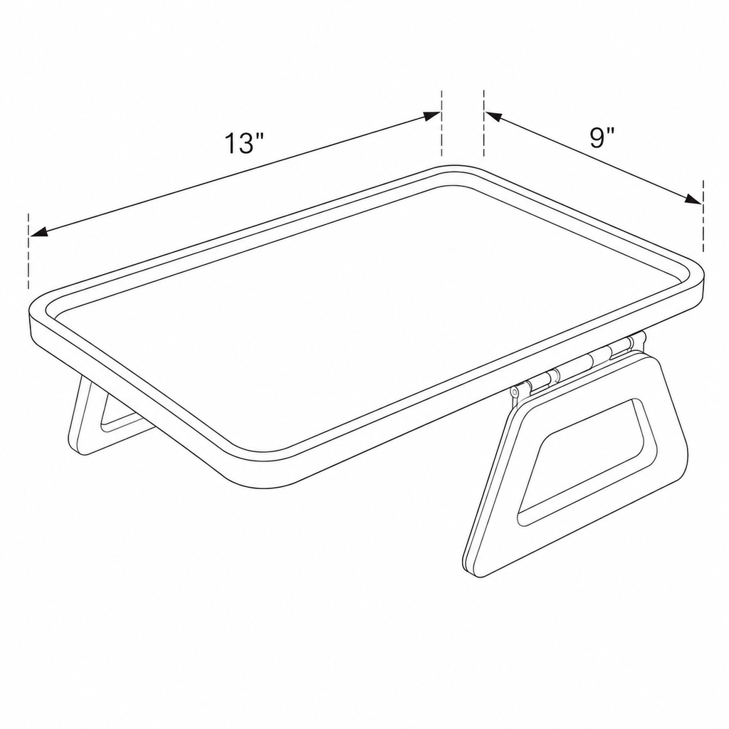 Bamboo Clip-On Armrest Tray Table