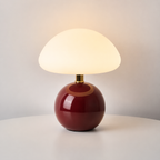Mushroom Table Lamp with Ceramic Base