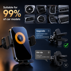 15W Wireless Car Charger Mount with Auto Clamp