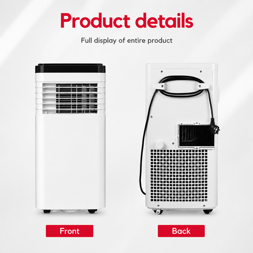 Portable Air Conditioner 7000 BTU | 4-in-1 Cooling, Heating, Fan & Dehumidifier