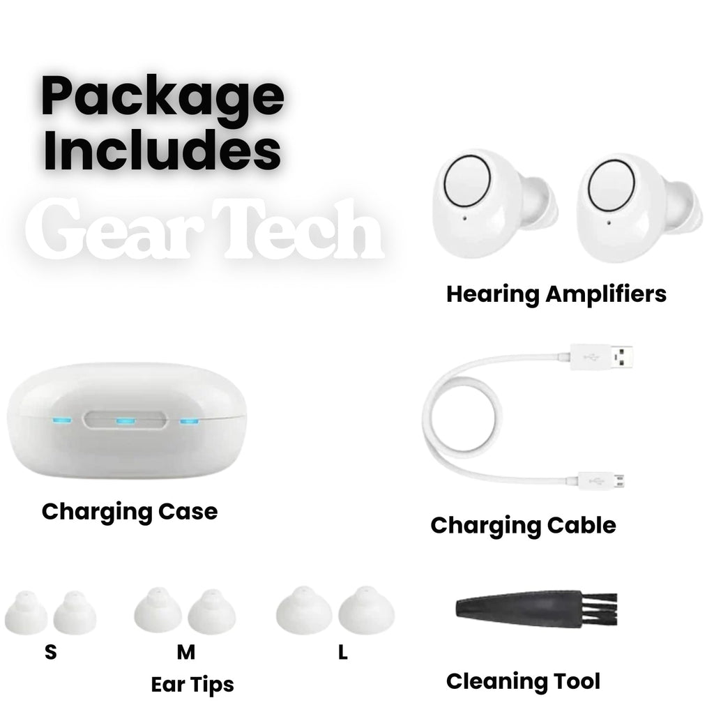 Comfortable Noise‑Reducing Hearing Aids with USB Charging