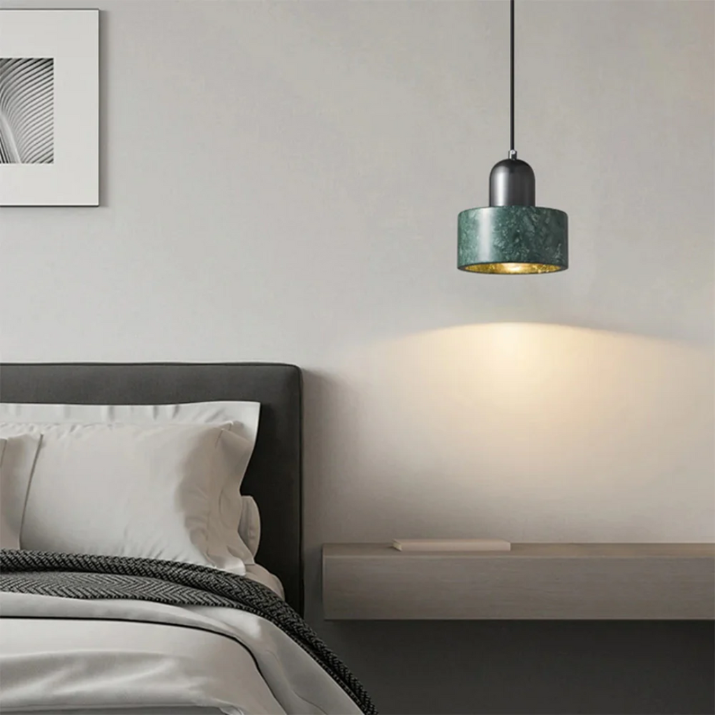 Marble Pendant Light Modern Brass Dining Room Hanging Lamp