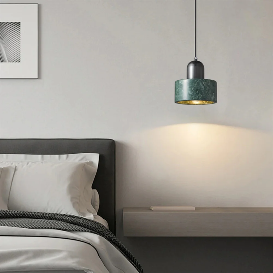 Marble Pendant Light Modern Brass Dining Room Hanging Lamp