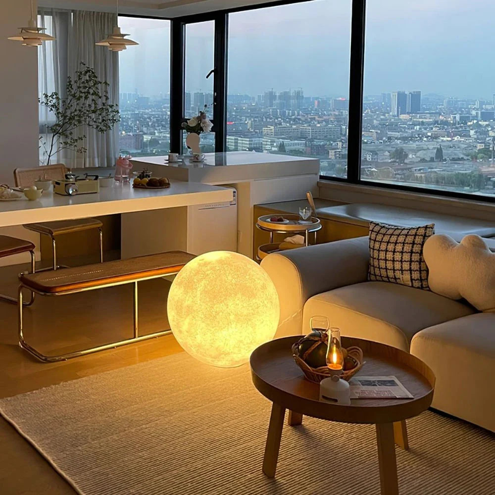 Radiant Moon Sphere Outdoor Lights – Solar LED Garden Light with Remote Control
