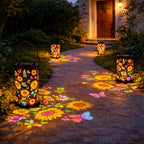 Solar Sunflower Garden Light Waterproof Outdoor Lantern Warm Glow Patio Decor