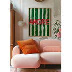 Psychedelic Green Stripe Wall Art Décor