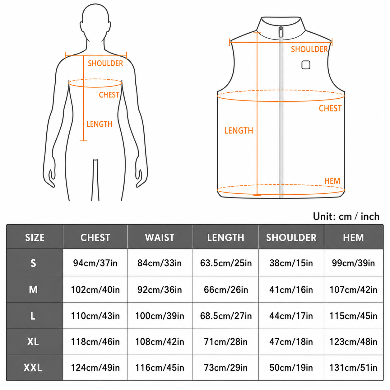 Women’s Heated Gilet Lightweight Electric Vest with Adjustable Heat Levels