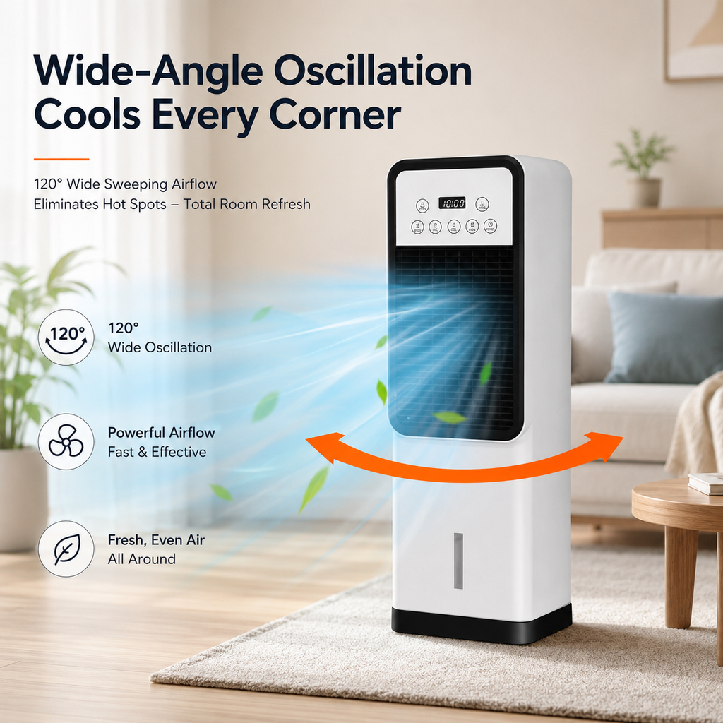 Dual-Mode Air Cooler & Fan, Heater - Portable Air Conditioner with Remote Control