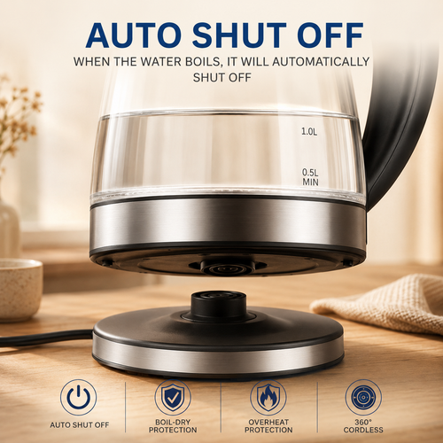 2.0L Electric Glass Kettle with LED Illumination