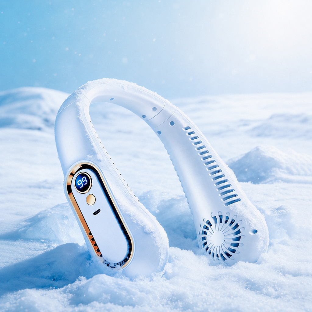 Bladeless Neck Fan Portable Rechargeable Hands Free 5 Speed Wearable Cooling