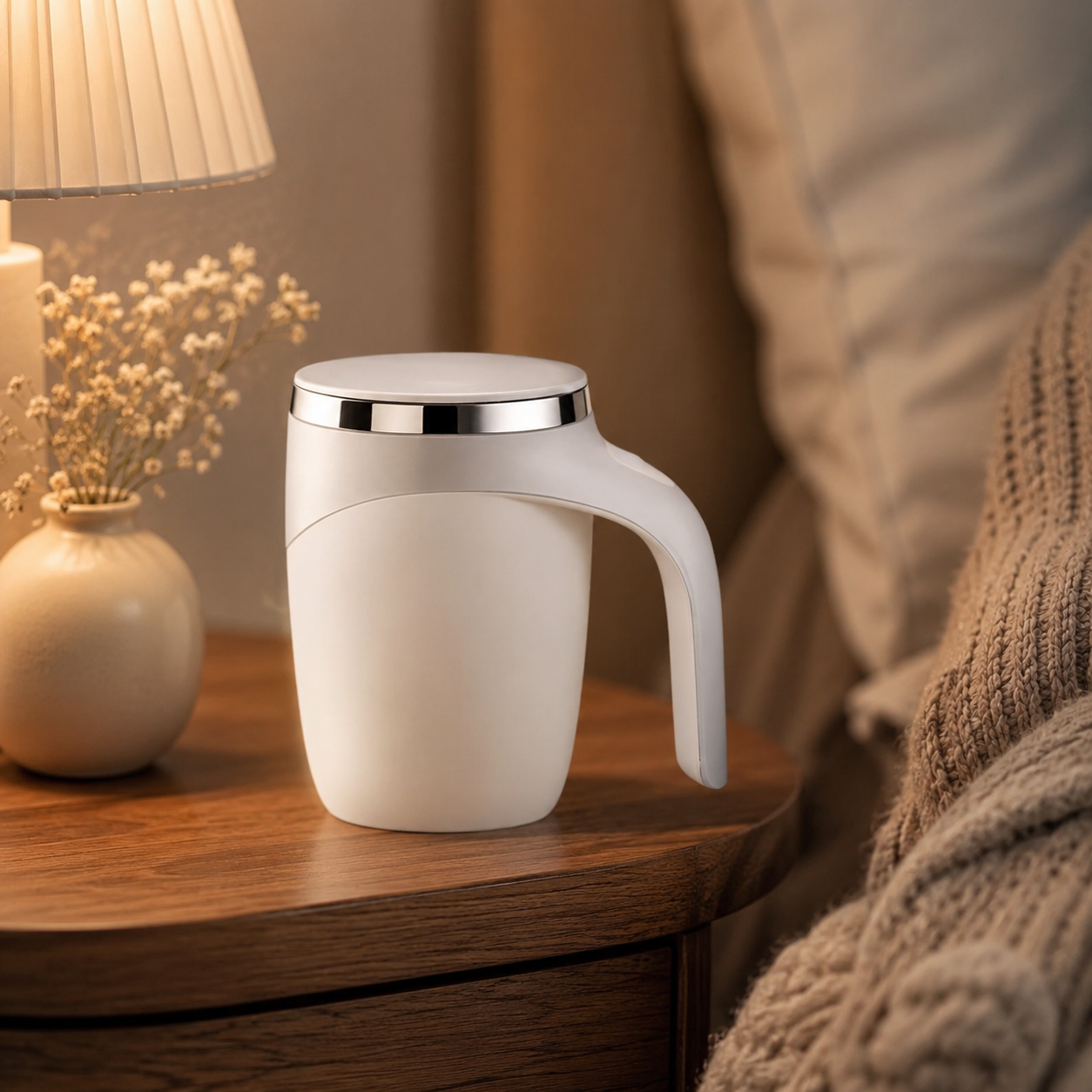 Automatic Self Stirring Mug with Magnetic Base for Coffee & Shakes