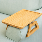 Bamboo Clip-On Armrest Tray Table