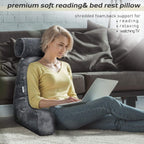 Reading Support Pillow for Bed Arm, Back and Neck Comfort