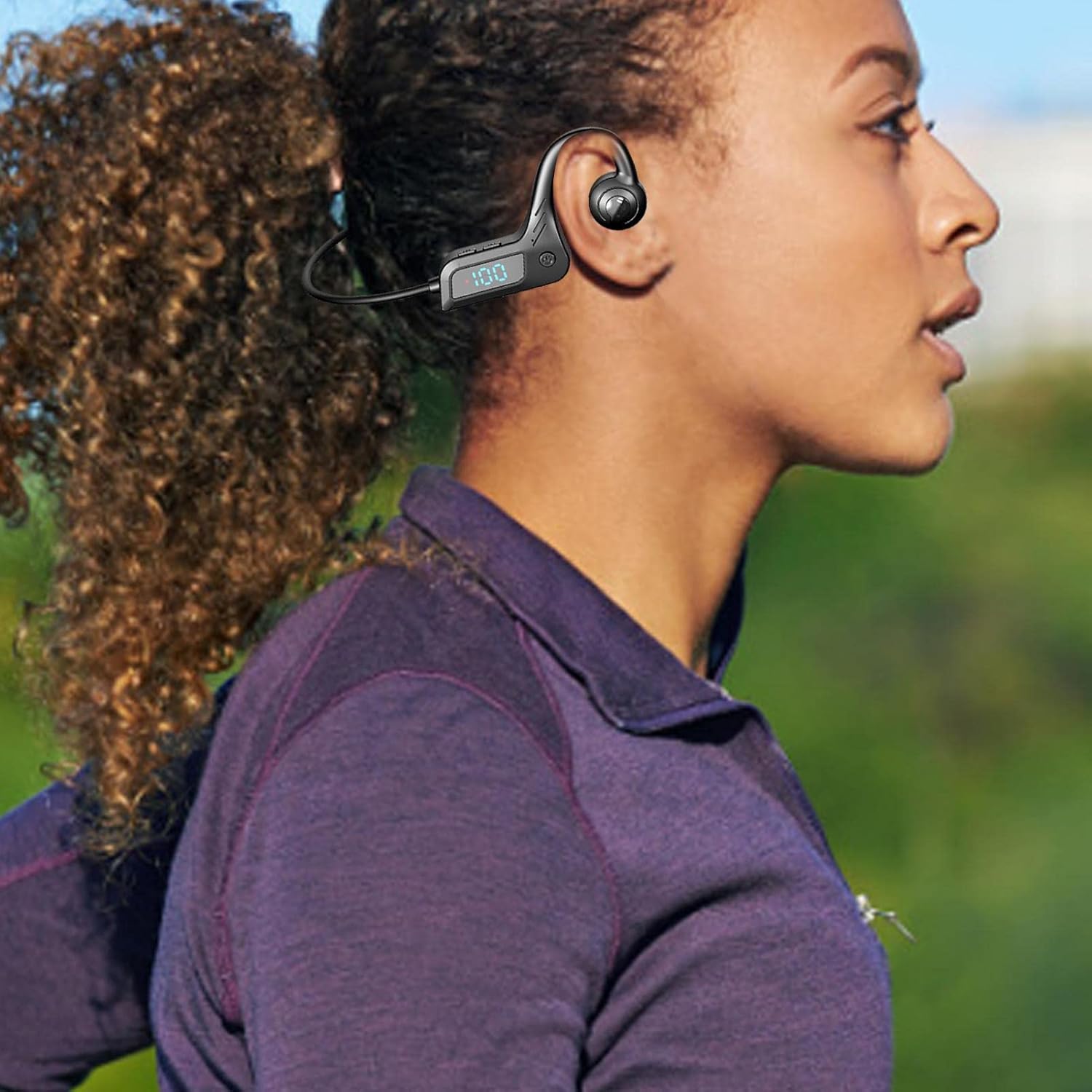 Bone Conduction Wireless Headphones with Open‑Ear Design