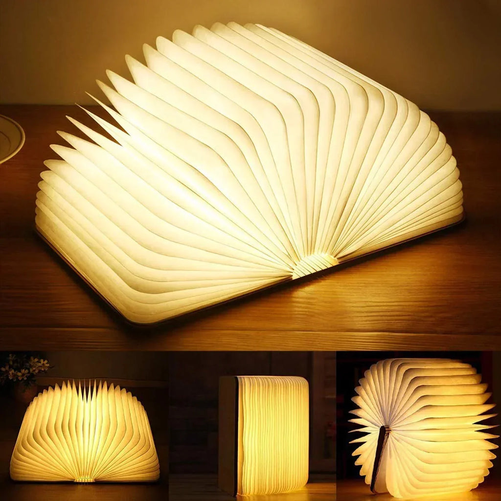Book-Shaped LED Table Lamp Touch-Control Ambient Light