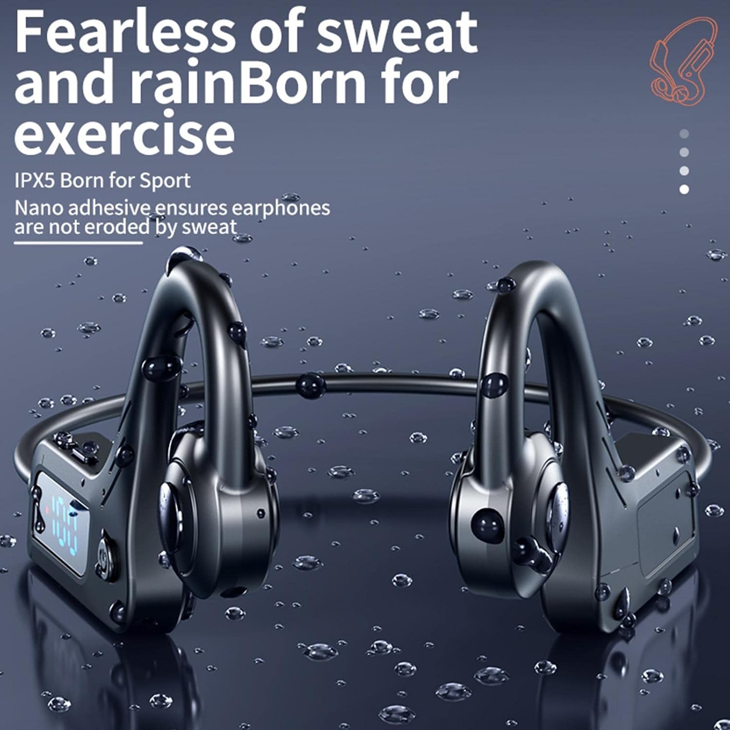 Bone Conduction Wireless Headphones with Open‑Ear Design