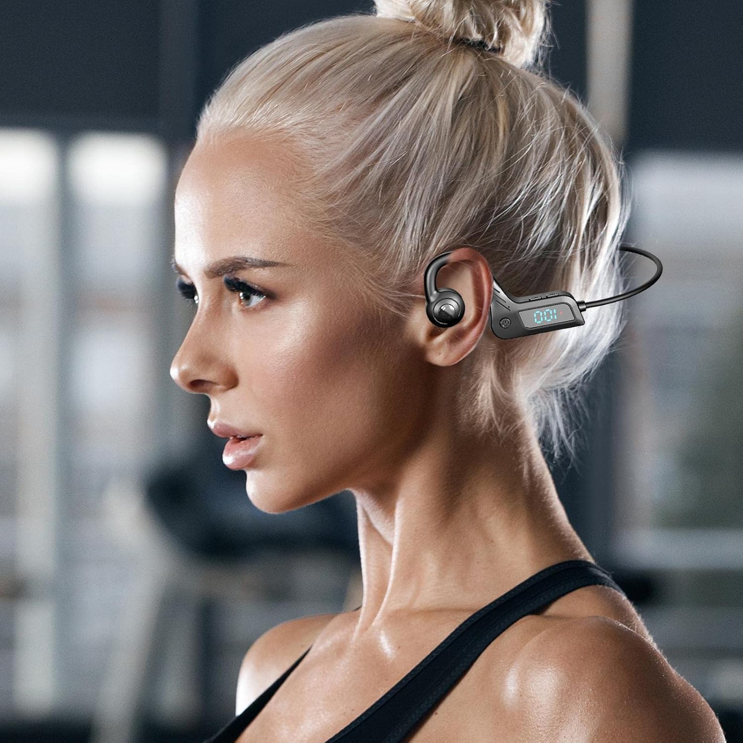 Bone Conduction Wireless Headphones with Open‑Ear Design