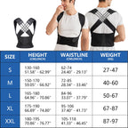 Posture Corrector Brace Adjustable Unisex Support for Back Alignment