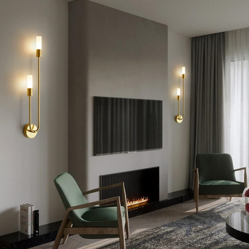 Mezara - Modern Gold LED Wall Sconce Set of 2 - Image 9
