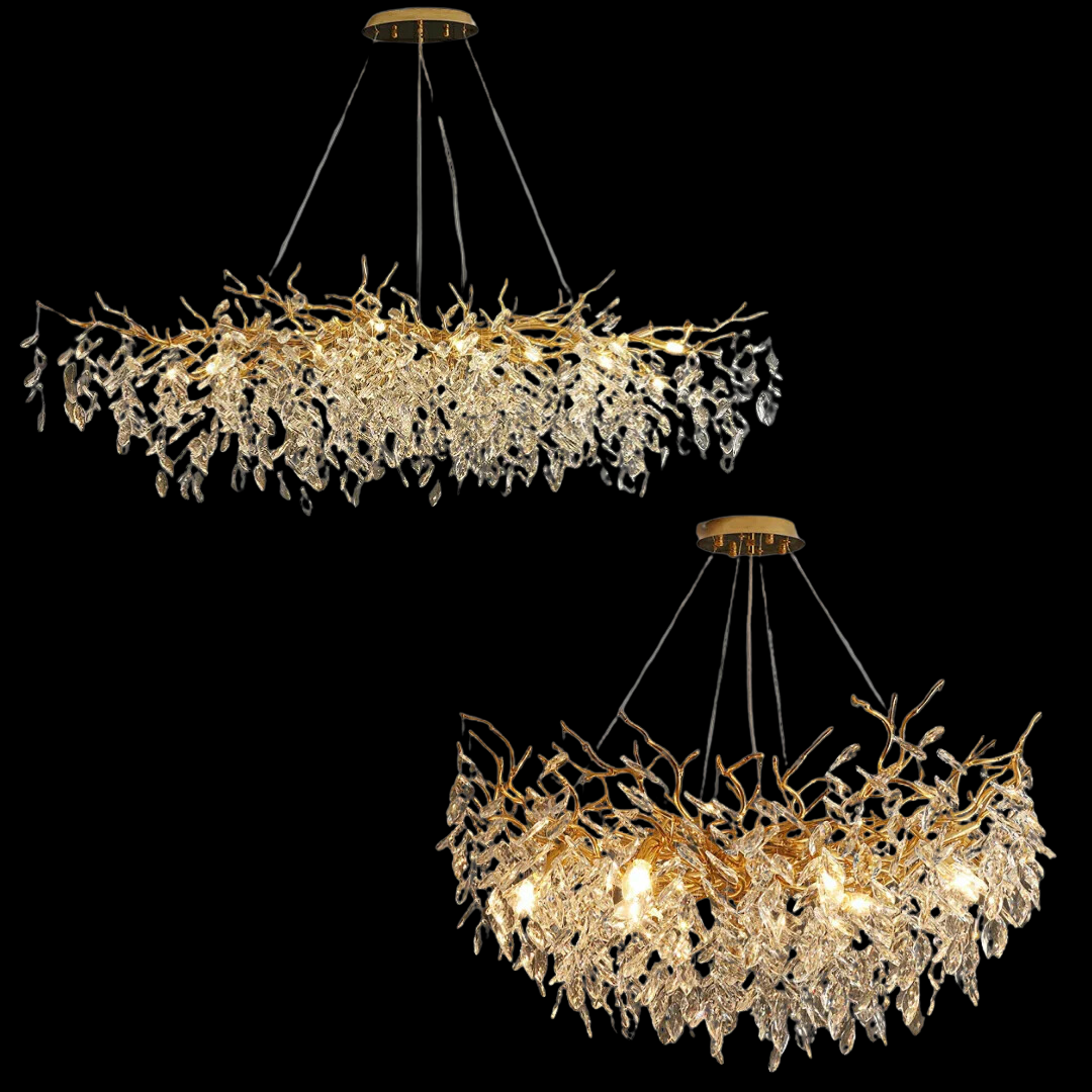 Branch Style Crystal Ceiling Light Decorative Indoor Lighting Fixture