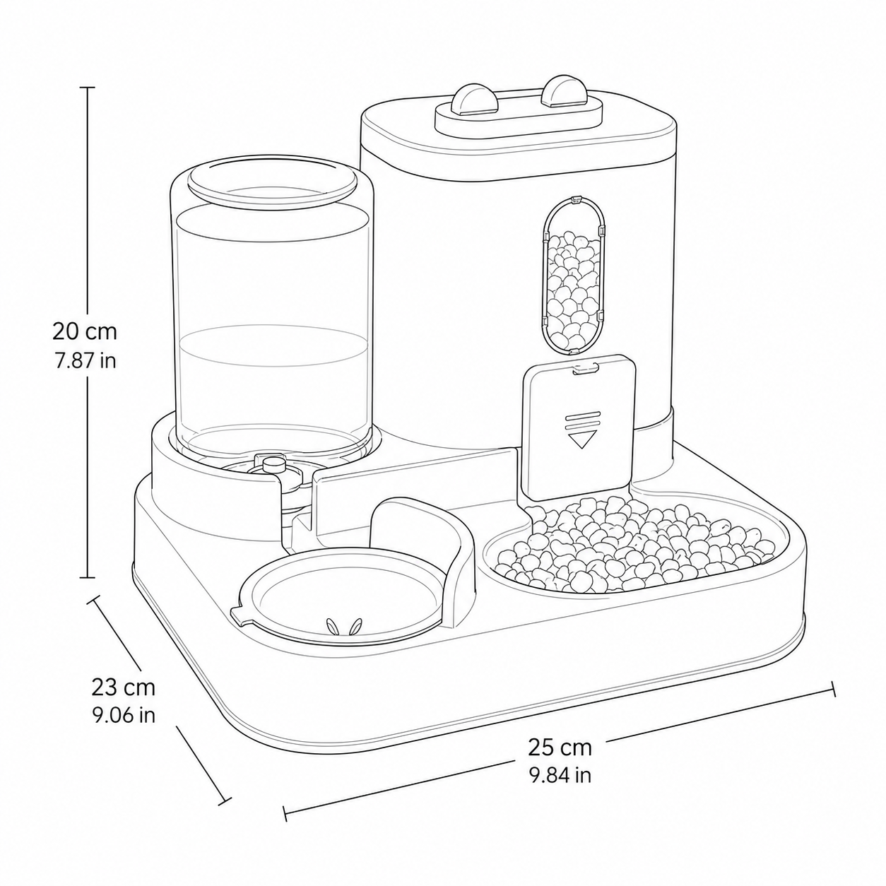 Automatic Pet Feeder and Water Dispenser for Dogs and Cats