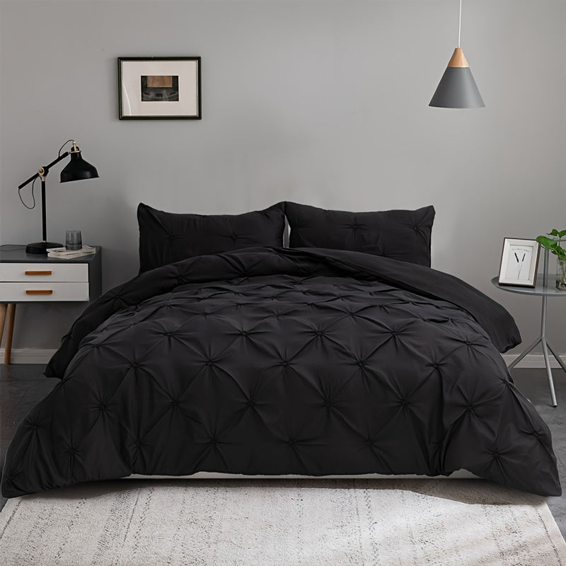 White Pintuck Quilts Cover Set