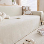 Minimalist Couch Cover with Tassel Detail
