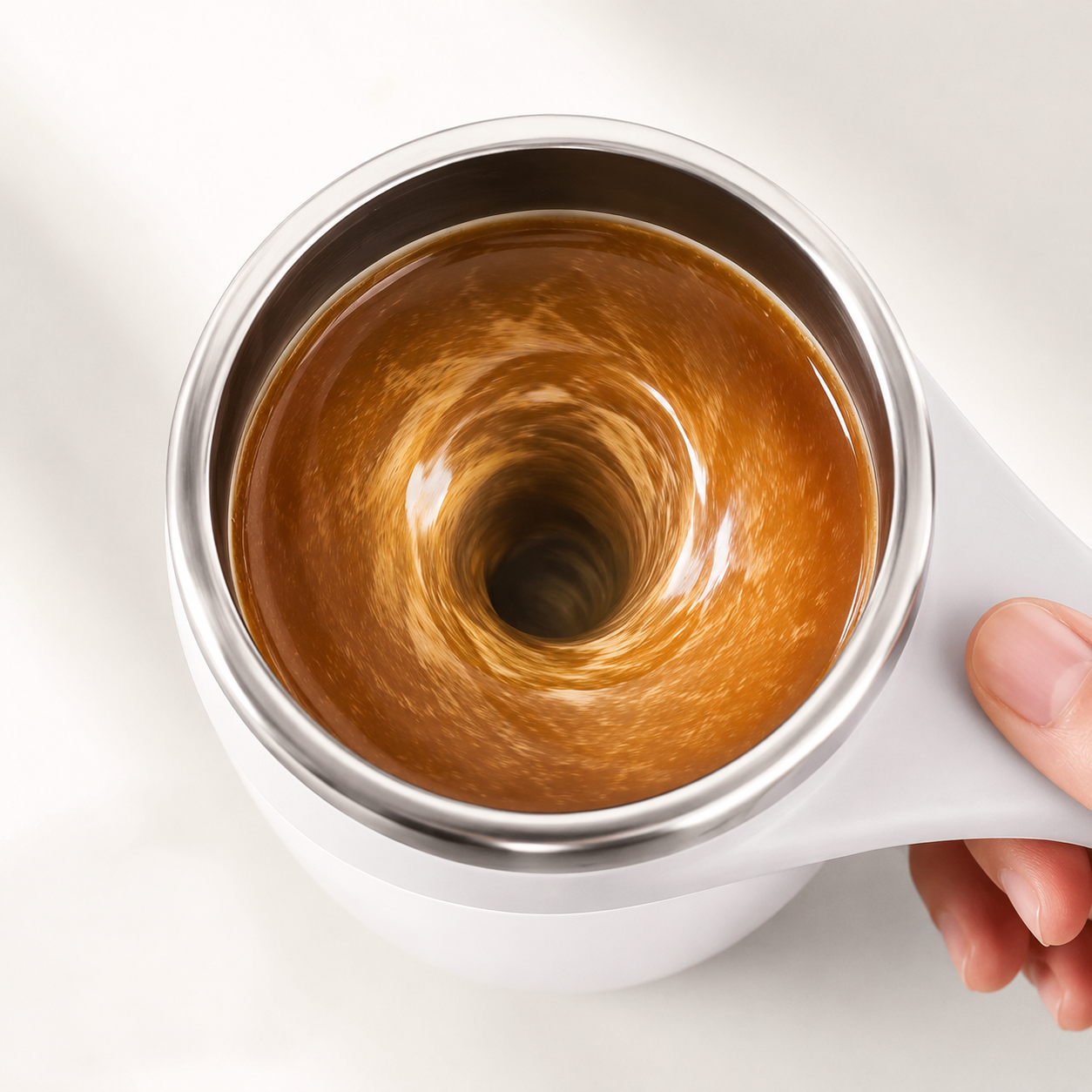 Automatic Self Stirring Mug with Magnetic Base for Coffee & Shakes