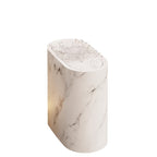 Bathroom Trash Can Lid Marble Pattern Compact Kitchen Bin - Image 12