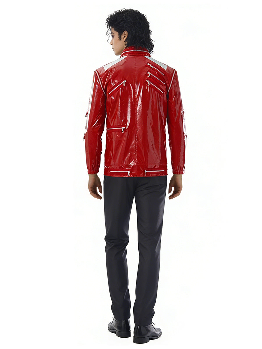 Men 3 Piece 80s Pop Star Costume - Image 3