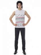 Men 3 Piece 80s Pop Star Costume - Image 5