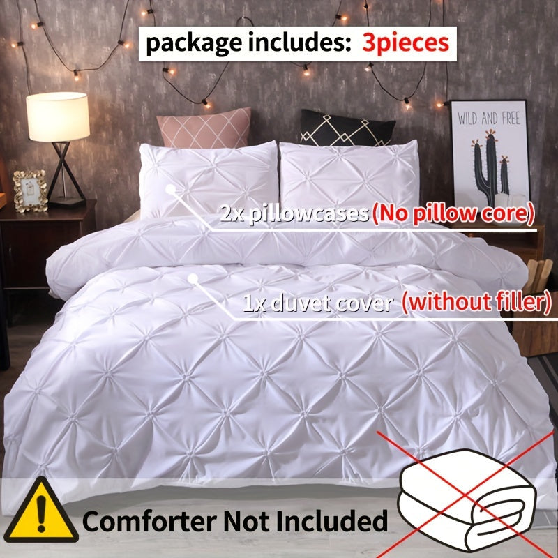 White Pintuck Quilts Cover Set