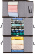 Foldable Clothes Storage Boxes Clear Window Organiser with Handles