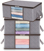 Foldable Clothes Storage Boxes Clear Window Organiser with Handles