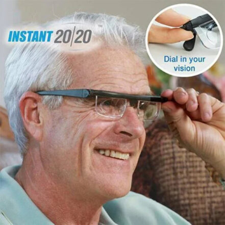 Adjustable Vision Glasses Dial-Focus Eyewear for Near & Distance Use