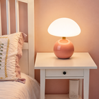 Mushroom Table Lamp with Ceramic Base