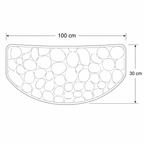 Curved Thickened Non-Slip Bath Mat for Shower and Toilet Floor