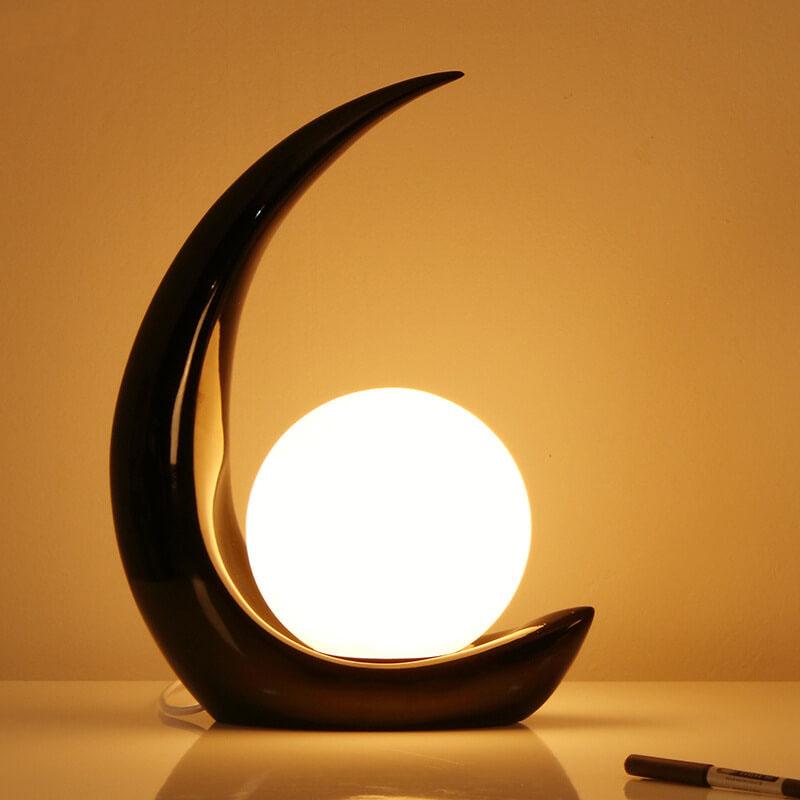 Creative Crescent Night Resin 1-Light Table Lamps - Image 2