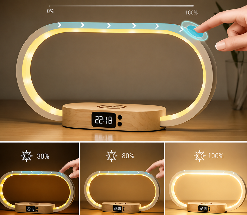 Multifunctional Night Light with Charger and Digital Clock