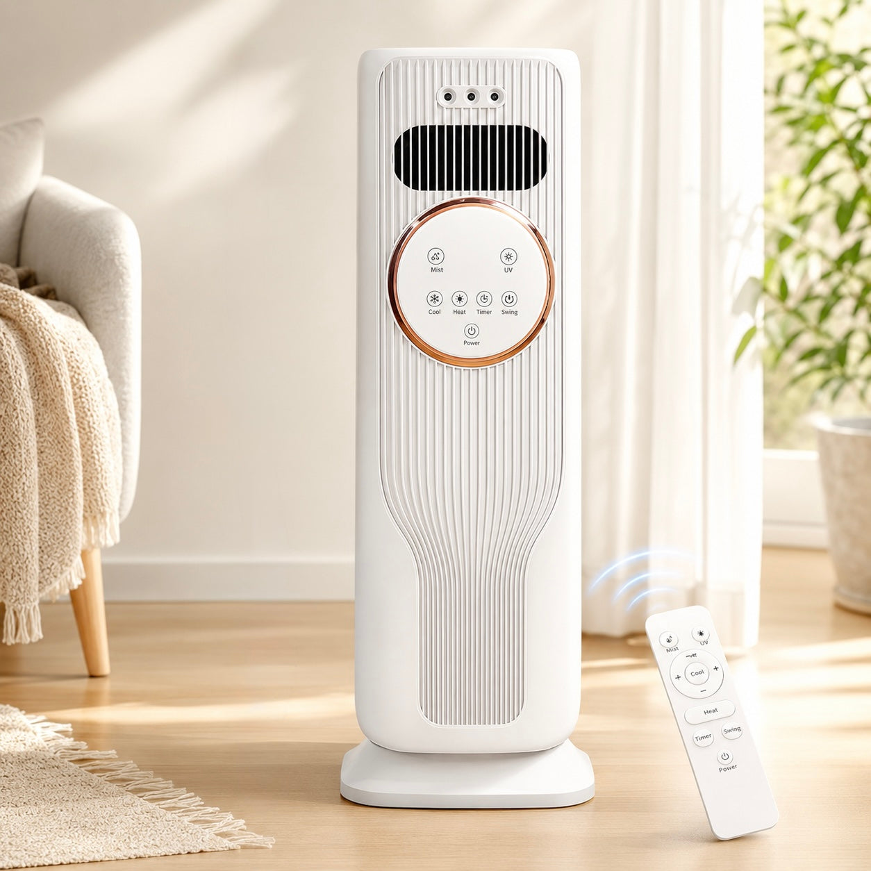 Portable Air Cooler & Heater with 4-in-1 Comfort Control