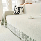Versatile Couch Throw Jacquard Pattern with Tassels