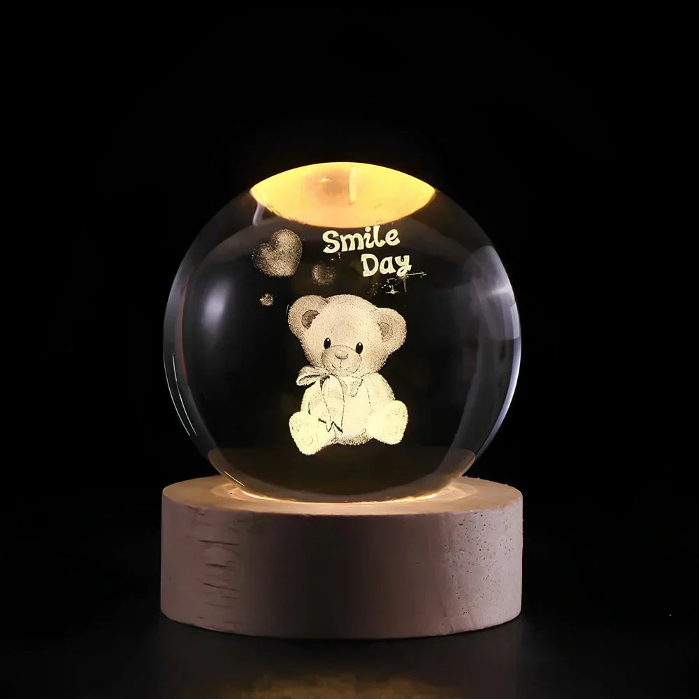 LED Crystal Sphere Night Light Cosmic Ambient Home Decor