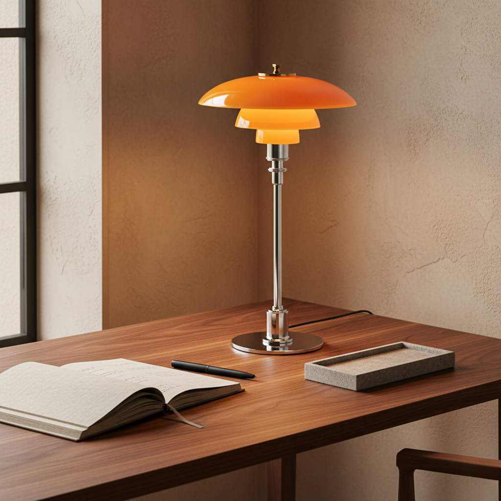Solviane - Scandinavian Glass Table Lamp with Minimalist LED Lighting - Image 7