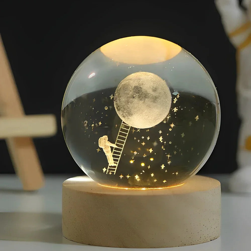 LED Crystal Sphere Night Light Cosmic Ambient Home Decor