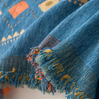 Boho Couch Cover Non‑Slip Design with Tassels