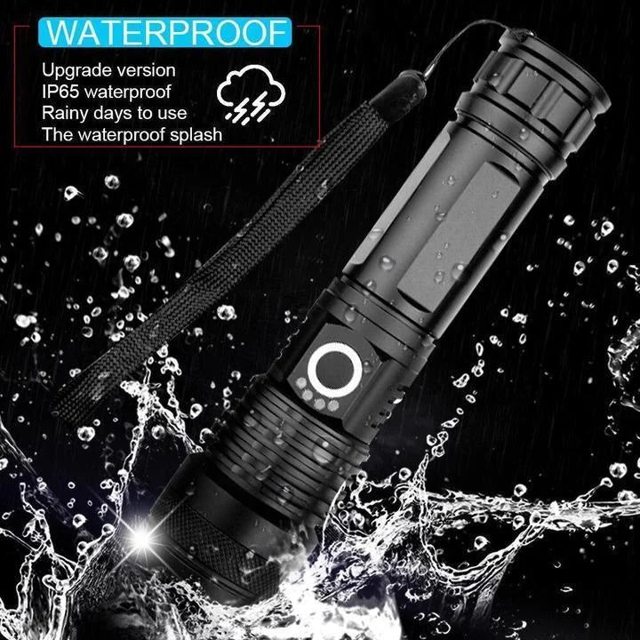 Rechargeable High Power LED Torch Ultra Bright Zoom Flashlight