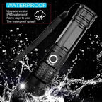 Rechargeable High Power LED Torch Ultra Bright Zoom Flashlight